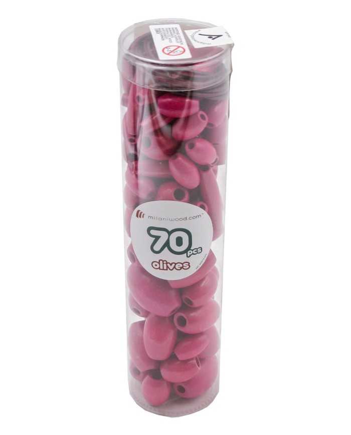 tube-de-perles-70-pcs-olives-fuschia-6-formes tube-de-perles-70-pcs-olives-fuschia-6-formes